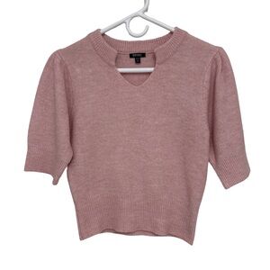 Buffalo David Bitton Cropped Short Sleeve Sweater Women’s Medium Pink